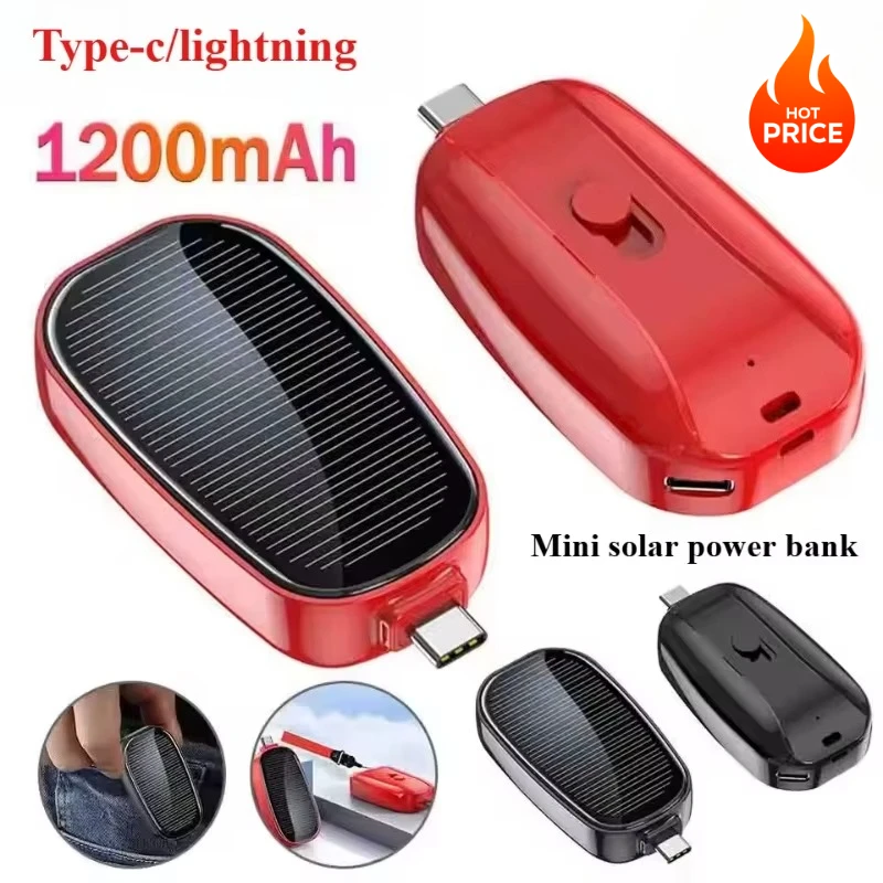 Solar Emergency Charger - Batería externa portátil de emergencia, mini