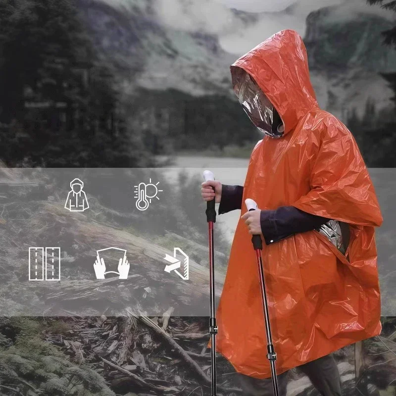 Poncho impermeable y cálido co - Emergency Poncho Rain reseña y precio
